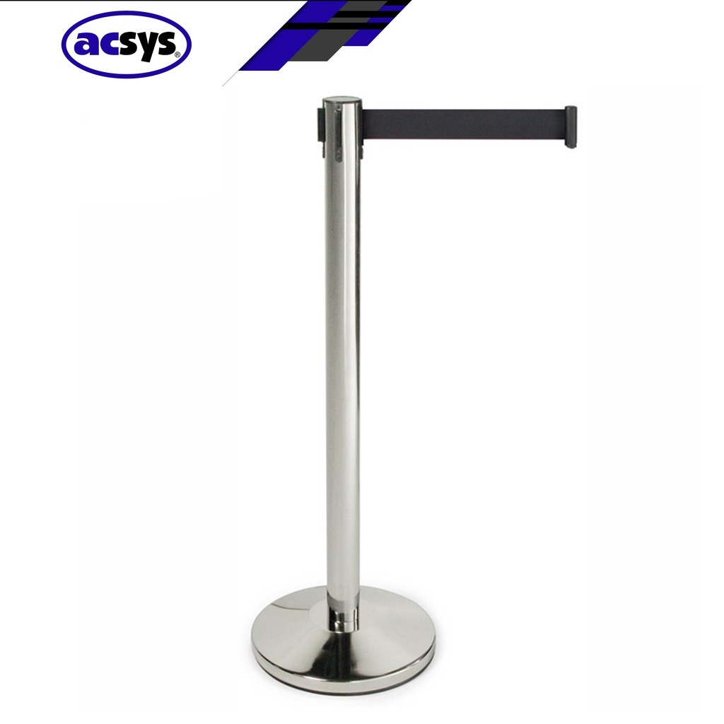 Stainless Steel STANCHION with retractable Belt