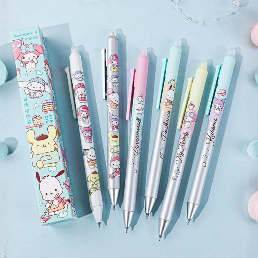 ERASABLE GEL PEN, BLACK (SANRIO FAMILY)