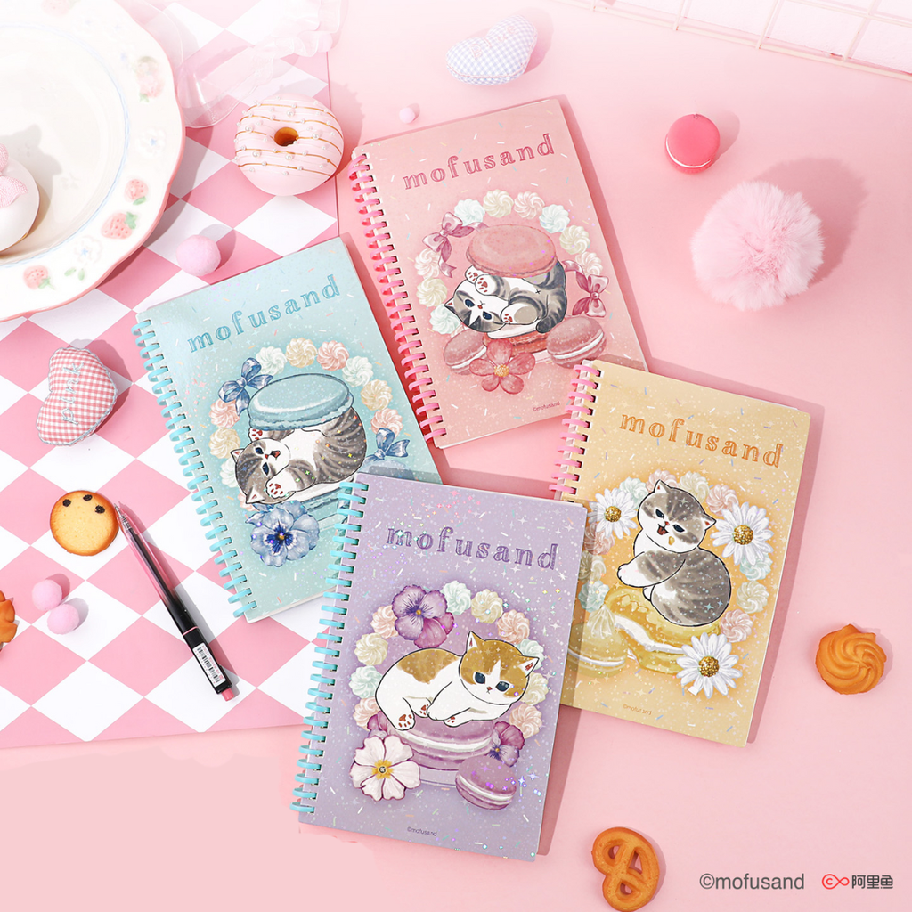 SOFT COIL NOTEBOOK, LINED, A5 4 DESIGNS