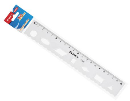 COMIX GRAPHIC &amp; FUN RULER, 8&quot;/20 CM, HIGHLIGHT EVERY 5CM