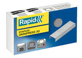 RAPID OMNIPRESS STAPLES FOR SO30, 1000 PCS/BOX