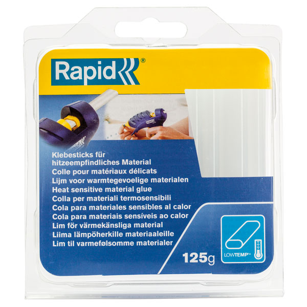 RAPID LOW TEMP GLUE STICKS, OVAL *94MM, 125G PACK IN BLISTER