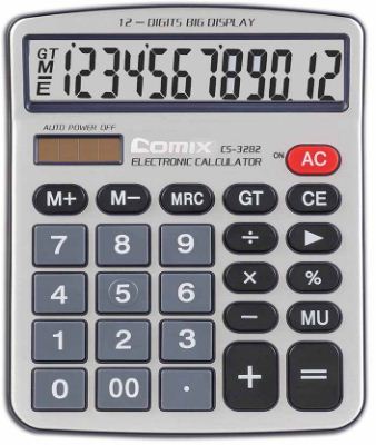 [CS-3282] COMIX 12 DIGITS INDEPENDENT MEMORY CALCULATOR