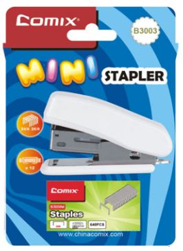 [B3003] COMIX MINI STAPLER + STAPLER W/ STAPLE REMOVER, 24/6 STAPLES