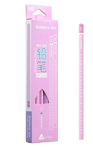 [MP2028] COMIX PENCIL, HB, 12 PCS/BOX, BLACK