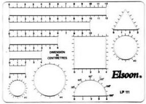 [LP111] ELSOON DRAWING TEMPLATE RULER, 5X7