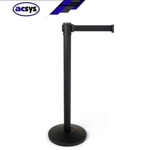 [STP-01] Black Iron STANCHION with retractable Belt